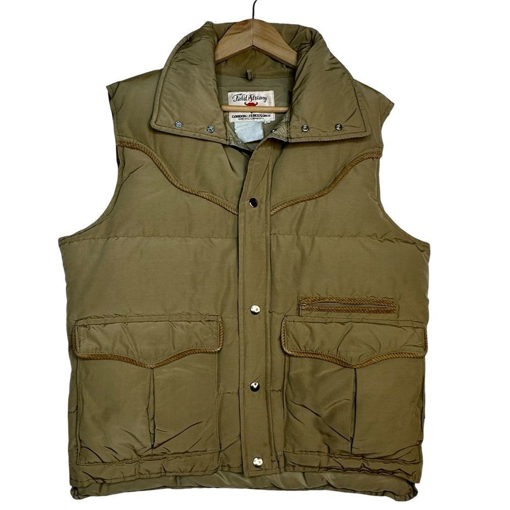 FIELD & STREAM Gordon & Ferguson Co Tan Down Vest Size Large